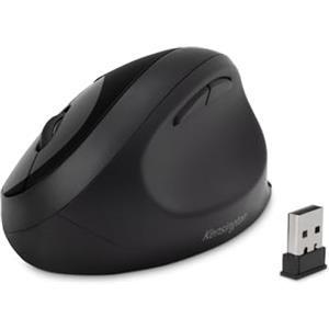 Kensington K75404Eu Mouse Ergonomico Wireless Pro Fit Ergo Dual per Laptop/Desktop/Pc/Gaming, Connessione 2.4G Usb O Bluetooth, 3 Impostazioni Dpi & 5 Pulsanti, Nero
