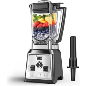 AMZCHEF Frullatore Professionale 2000W, Blender 2L con 8 Velocità e 4 Programmi (Smoothie, Ice Crush, Grind, Juice), 8 Lame in Acciaio Inox, Tritaghiaccio Senza BPA