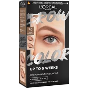 L'Oreal Paris L'Oréal Paris, Colorazione Semipermanente per Sopracciglia, Risultati Visibili in 5 minuti, Dura Fino a 5 Settimane, Senza Ammoniaca, Brow Color, Tonalità: 7.0 Dark Blonde
