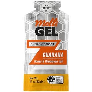 MelliGEL Energy Gel Guarana - 100% Bio Energy Gel con miele e sale dell'Himalaya - prima, durante o dopo l'allenamento - 32 g, confezione da 2