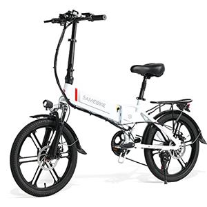 SAMEBIKE Bicicletta Elettrica per Adulti 20'',Pieghevole Bici Elettrica con Pedalata Assistita,City E-bike Unisex Adulto,Batteria Rimovibile 48V10.4AH,Bici Elettriche per 7 Velocità Uomo/Donna