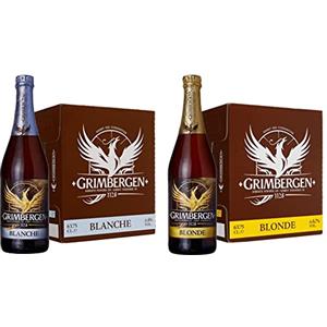 Grimbergen Birra Blanche (Abbazia) - 6 bottiglie da 750 ml & Birra Blonde (Abbazia) - 6 bottiglie da 750 ml
