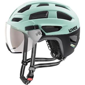 uvex finale visor - casco bicicletta sicuro per adulti - regolazione individuale delle dimensioni - 100% protezione UVA, B, C - jade-black matt - 52-57 cm