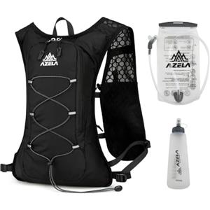 Aofesel Zaino Trail Running Uomo 6L con Soft Flask da 500ml / Sacca Idrica da 2L, Running Vest per Donna, Zaino Bici Piccolo & Ultraleggero per Moto e MTB