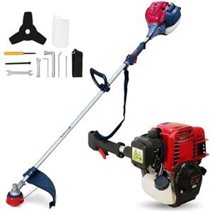 maryse - Decespugliatore a Scoppio 35cc 4 Tempi Benzina Senza Miscela - Tagliaerba Tagliabordi Professionale Motore OHV Potente e Silenzioso, Leggero e Maneggevole per Giardino, Bordure e Sterpaglie