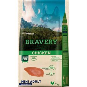 BRAVERY Crocchette per Cani Adulto Mini Pollo 7 KG - Dieta Ipoallergenica e Senza Cereali