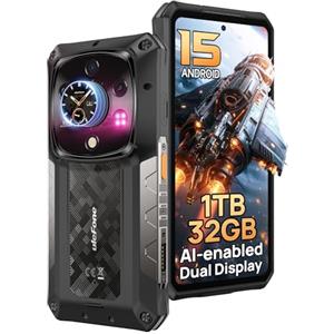 Ulefone Armor 28 Ultra AI Rugged Smartphone 5G 32GB+1T, Dimensity 9300+ 6.67 AMOLED+1.04 Sub-screen 50MP IMX989+64MP Visione notturna 10600mAh 120W cellulare indistruttibile Telefono Dual SIM