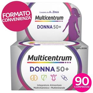 Multicentrum Donna 50 - Integratore Multivitaminico Completo per Donne Oltre 50 Anni - 90 Compresse