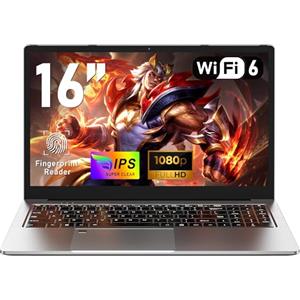 NAIKLULU 16 Pollici Gaming Laptop PC Portatile R7 5825U Processore (2,0 a 4,5 Ghz), 32GB RAM 1TB SSD 2026 Computer Portatile Gamer, 51.97Wh/Tastiera Retroilluminata/Tipo-C
