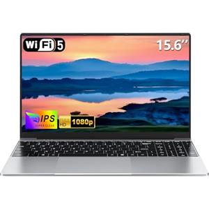 NAIKLULU 15.6 Pollici PC Portatile 4425Y Processore, 8GB RAM 256GB SSD Computer Portatile 2026 Laptop,Tastierino Numerico/Carta TF/Webcam/Touchpad/5000Mah
