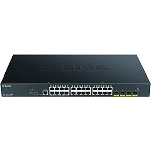 D-Link DGS-1250-28XMP/E - Switch Gigabit Smart Managed con 24 porte PoE e 4 porte 10G SFP