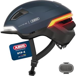 ABUS Casco da bicicletta ABUS HYP-E - Casco con luce anteriore, luce posteriore e luce lampeggiante - adatto anche per l'uso su e-bike e S-Pedelec - per adolescenti e adulti