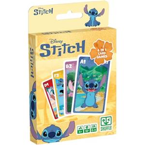 Shuffle - Gioco di carte 4 in 1 Stitch - 7 famiglie, battaglia, memo e azione - Gioco di carte Disney Lilo & Stitch per bambini, famiglia e amici - a partire da 4 anni, a partire da 2 giocatori