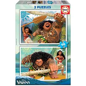 Educa - Puzzle Vaiana | 2x48 pezzi Puzzle Set | Vaiana Moana, Disney Principessa | dai 4 anni (16952)