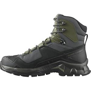 Salomon Quest Element Gore-Tex Scarpe Impermeabili Escursionismo da Uomo, Ispirazione Atletica, Stabilità su Tutti i Terreni, Black Deep Lichen Green Olive Night, 46 EU
