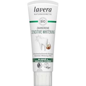 lavera Dentifricio Sensitive Whitening - Protezione 5 volte - sbiancamento naturale - delicato sullo smalto - Corpo in cellulosa di bambù e fluoruro di sodio - Vegano - 75 ml