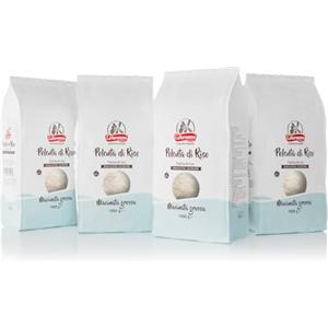 La Veronese | Polenta di Riso, Farina di Riso Macinata Grossa, Senza Glutine, Senza Sale Aggiunto, Ridotto Contenuto di Grassi, 4x1000g
