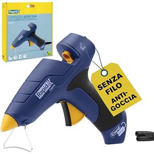 Rapid CG270 Pistola per Colla a Caldo Senza Fili per Stick di Colla da 12mm, Erogazione Colla 350g/h, Riscaldamento in 3 minuti, per il Fai da Te, Design Ergonomico (5001707)