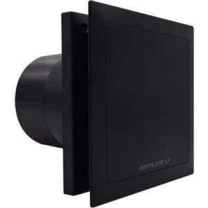 Airflow QuietAir QT100 T - Aspiratore da bagno nero, QuietMark, ultra silenzioso, 25 dB, risparmio energetico, avvio automatico e timer regolabile, funzionamento a 2 velocità, IP45, garanzia di 3