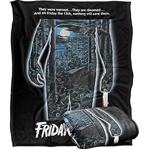 LOGOVISION VENERDÌ 13 Coperta super morbida al tatto con logo Friday the 13th, 152 x 127 cm