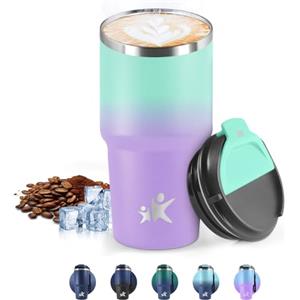 HoneyHolly Termos Caffè 600 ML, Tazza termica Riutilizzabili Prova di Perdite, Bicchiere Termico, Acciaio Inox 304, Travel Mug per Caffè Caldo e Freddo, Latte e Tè