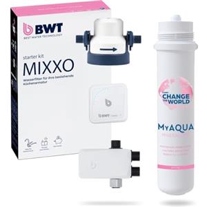 BWT MIXXO Starter Kit "Perfect Taste" | depuratore acqua rubinetto premium | filtro acqua domestico compatto | sistema innovativo di filtrazione | addolcitore pratico sotto lavello