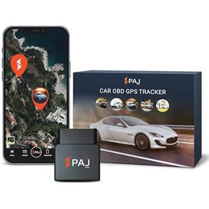 PAJ GPS PAJ CAR OBD Finder 4G 2.0, Localizzatore GPS Auto, Camion e altri Veicoli, Collegamento Diretto Presa OBD, Tracciamento Tempo Reale via App, Vari Allarmi Impostabili, 365gg Archivio Percorsi