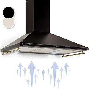 Klarstein Cappa Aspirante 90 cm ad Angolo, Cappa Cucina con Aspirazione Smart Silenziosa, Filtro Antigrasso per Cappa in Alluminio Lavabile in Lavastoviglie, Flusso d'Aria 645m³/h, Illuminazione LED