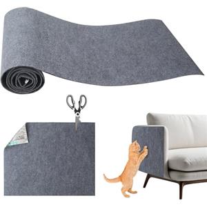 ACOMTUO Protezione Divano Graffi Gatto, Tiragraffi Divano 200×40cm, Tappeto Tiragraffi per Gatti Autoadesivo Antigraffio Gatto Divano per Parete e Angolo, Protegge Tappeti e Divani, Grigio