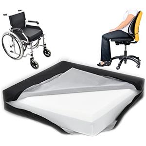 OrtoPrime Cuscino Antidecubito Viscoelastico + HR Memory Foam - Ciambella Sanitaria Antidecubito - Supporto Ortopedico - Seduta Ergonomica per Sedia a Rotelle, Poltrona e Ufficio