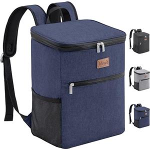 Lifewit Zaino Termico, Borsa Frigo Portatile con Scomparto, Grande Borse Termica Porta Pranzo per Uomo e Donna, Cooler Bag per Mare, Spiaggia, Viaggio, Blu Scuro, 21L