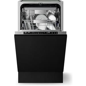 Klarstein Velaire Lavastoviglie da Incasso 45cm - Completamente Integrata, 10 Coperti, 6 Programmi, 42 dB, Classe B, AquaStop, Lavastoviglie Incasso, Display, Acciaio