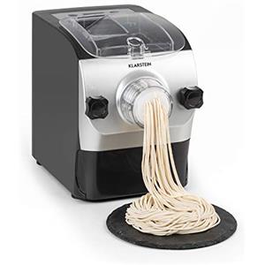 Klarstein Pastamania Macchina per la Pasta Elettrica - 260W Automatica con 7 Accessori, 500g Capacità, Silenziosa 60dB, Display LED, Pétrissage in 3 Minuti, Inclusi Tagliapasta e Stampo Ravioli