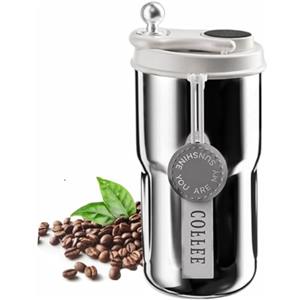 AMFUN Tazza da Caffè con Display Digitale, 410 ml Tazza Termica, Tazza termica da viaggio, 316 in Acciaio Inox Tazza Termica Intelligente Portatile in Acciaio Inox, Isolata, a Prova di Perdite