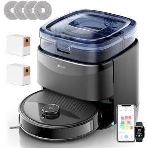 Lefant M3Max Robot Aspirapolvere Lavapavimenti con Mappatura, 20000Pa, Stazione All-in-One, Navigazione dToF, Ostacoli PSD, 3.2L Autosvuotamento, Lavaggio Mop 45°C, Asciugatura, WiFi 2.4G/5G/Alexa/APP