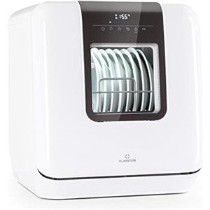 Klarstein Lavastoviglie 3 Coperti, Libera Installazione Silenziosa Con 7 Programmi di Lavaggio, Mini da Tavolo Portatile e Facile da Installare