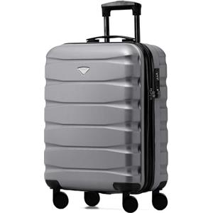 Flight Knight Valigie Rigide in ABS Leggere a 4 Ruote - Bagaglio a mano approvato per oltre 60 compagnie aeree tra cui easyJet, Jet2 e dimensioni massime per Ryanair (Priorita) 55x40x20cm