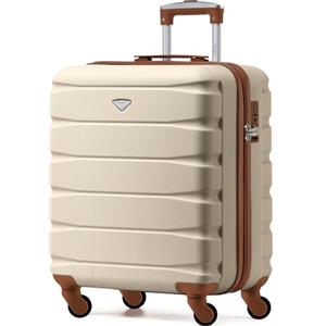 Flight Knight Valigie Rigide in ABS Leggere a 4 Ruote - Bagaglio a Mano Da Cabina Approvato per Compagnie Aeree Come British Airways E Dimensioni Massime per Easyjet Borsa Da Cabina Grande 56x45x25cm