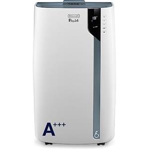 De'Longhi Pinguino PAC EX105 - Condizionatore portatile con tecnologia EcoRealFeel, 10.000 BTU/h, per ambienti fino a 100 m³, funzione di deumidificazione e ventilazione, timer 24 ore, classe di