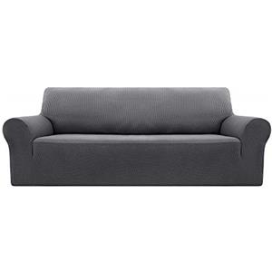 Deconovo Copridivano 3 Posti Elasticizzato Fodera Protettiva Divano Universale con Braccioli per la Casa Grigio