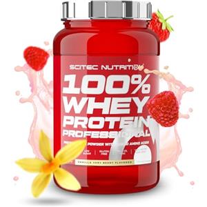 Scitec Nutrition 100% Whey Protein Professional - Potenziato con aminoacidi extra ed enzimi digestivi - Senza glutine - Senza olio di palma, 920 g, Vaniglia e Frutti di Bosco