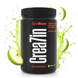 GymBeam - Crea7in: Miscela di Creatina Monoidrato e Creatina in Polvere, Multicomponente con 7 Tipi di Creatina, L-Citrullina, Ginseng Siberiano per Massimizzare le Prestazioni (300 g, Green Apple)