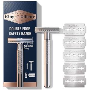 King C. Gillette Safety Razor for Men - 5 Blades