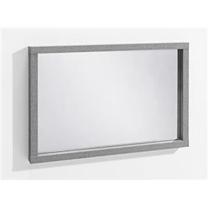 Composad | Specchio della Linea LAFABRICA con Cornice in Legno, Specchio Bagno, Ingresso e Soggiorno, Specchio Moderno, (LxAxP) 90x6x60 cm, Colore Grigio Cemento, Made in Italy