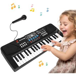 Shayson Pianola Bambini 37 Tastiera, Tastiera Elettronica per Bambini con Microfono | Multifunzione Music Giocattolo Educativo Compleanno Natale Regalo Per Principianti 3 4 5 6 Anni