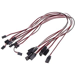 YUNIQUE GREEN-CLEAN-POWER - Cavo Prolunga Servo 500mm | Per Futaba Jr, RC Auto, Aereo, Elicottero | Connettori JST 5 Pin, Adattatore Cablaggio 20 Pin, Bianco Rosso Nero, Plastica