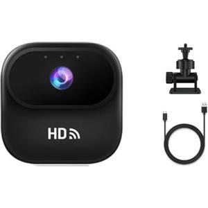 LVYXON Action Camera HD WiFi, compatta 4,6 cm, portatile, per ciclismo e monitoraggio degli animali domestici, streaming in tempo reale su smartphone, corpo in ABS, nero