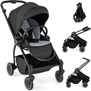 LIFEZEAL Passeggino Ultraleggero per Bambini 0-36 Mesi, Portata 30kg, Passeggino Compatto a Ombrello, Viaggio, Aereo, Pieghevole, Regolabile, Reversibile, Cintura di Sicurezza, Ruote, Freno, Parasole