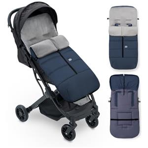 Interbaby Sacco Passeggino Invernale Universale Interbaby | Copri Passeggino Universale Morbida | Sacco Termico per Ovetto Rimovibile, Doppia Apertura, Facile da Lavare, Materiali Anallergici, Blu Navy