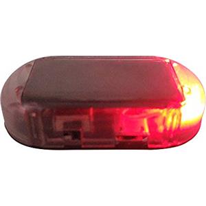 WITPOCE - Allarme finto per auto con luce a LED lampeggiante, a energia solare, sistema antifurto di sicurezza, colore rosso